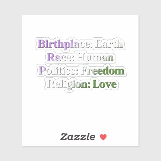 Geschlechterverhältnis - aufkleber (Blatt)