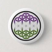 GeschlechtQueer-heilige Geometrie Button (Vorderseite)