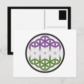 GeschlechtQueer-heilige Geometrie Postkarte (Vorne/Hinten)