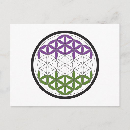 GeschlechtQueer-heilige Geometrie Postkarte (Vorderseite)