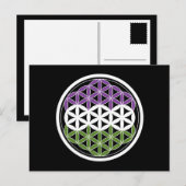 GeschlechtQueer-heilige Geometrie Postkarte (Vorne/Hinten)