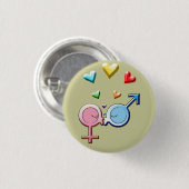 Geschlechts-Bonbon-Küsse Button (Vorne & Hinten)