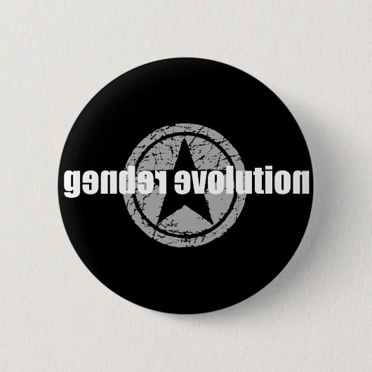 Geschlechts-Evolutions-Schwarz-Knopf Button (Vorderseite)
