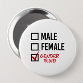 Geschlechts-Flüssigkeit - sorgen Sie nicht sich um Button (Vorne & Hinten)