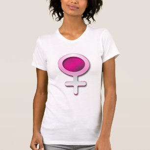 Geschlechts-Frauensymbol des T - Shirt glattes