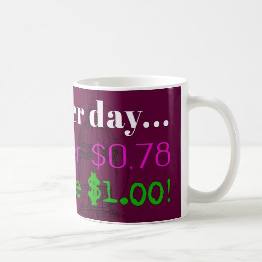 Geschlechts-Lohn-Abstands-Tasse Kaffeetasse (Rechts)