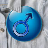 Geschlechts-Mannsymbol des Knopfes glattes Button (Beispiel)