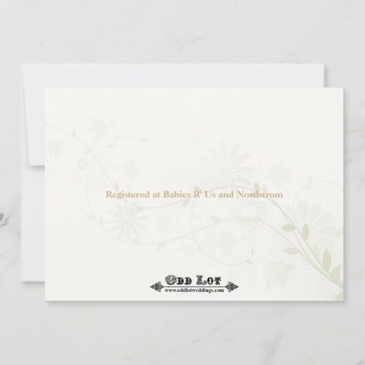 Geschlechts-neutrale Eulen-Babyparty-Einladung Einladung (Rückseite)