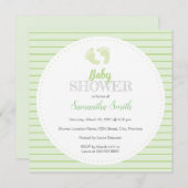 Geschlechts-neutrale grüne Babyparty ı Einladung (Vorne/Hinten)