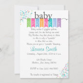Geschlechts-neutrales Baby besprühen Einladungen (Vorderseite)