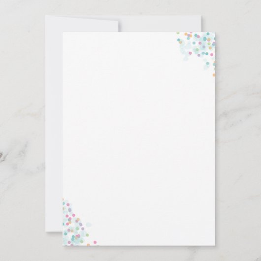 Geschlechts-neutrales Baby besprühen Einladungen (Rückseite)