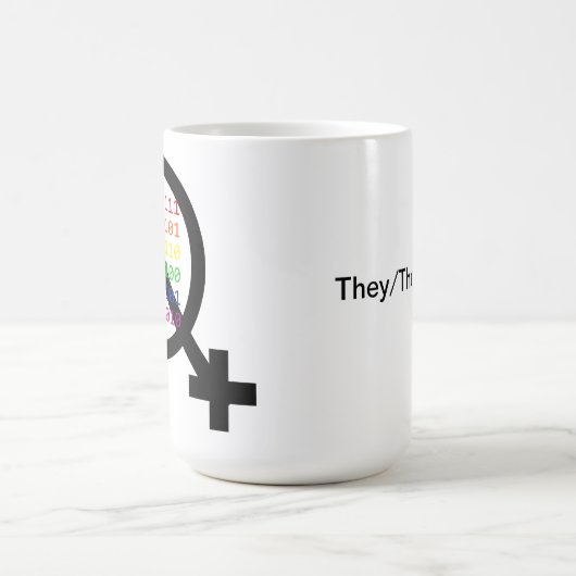 Geschlechts-Nicht-binäre Tasse (Mittel)