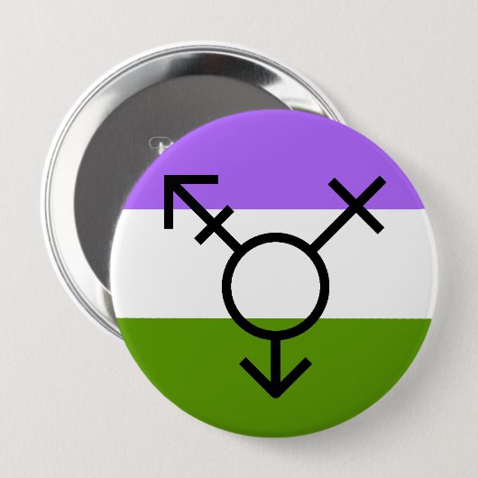 Geschlechts-Revolution LGBTQA Genderqueer Button (Vorne & Hinten)