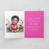 Geschlechtsankündigung | Afroamerikanisches Baby G Karte (Innenseite)