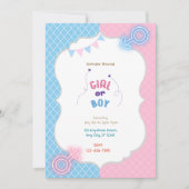 Geschlechtsankündigung Einladung (Vorderseite)