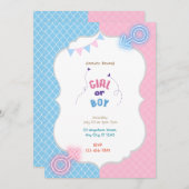 Geschlechtsankündigung Einladung (Vorne/Hinten)