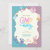 Geschlechtsankündigung Einladung (Vorderseite)