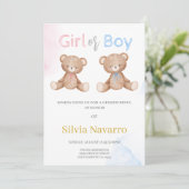 Geschlechtsankündigung Einladung (Stehend Vorderseite)