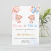 Geschlechtsankündigung Einladung (Stehend Vorderseite)