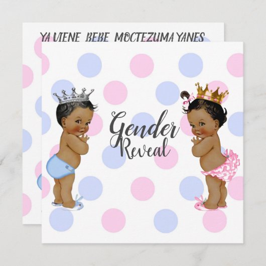 Geschlechtsankündigung Einladung (Vorne/Hinten)