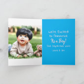 Geschlechtsankündigung | Hispanic oder Asian Baby Karte (Innenseite)