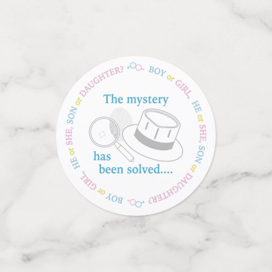 Geschlechtsankündigung Konfetti (Klein Vorderseite)