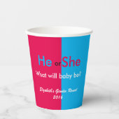 Geschlechtsankündigung Pappbecher (Vorderseite)