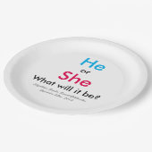 Geschlechtsankündigung Pappteller (Schrägansicht)