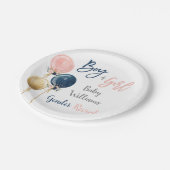 Geschlechtsankündigung Pappteller (Schrägansicht)