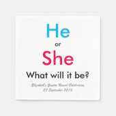 Geschlechtsankündigung Serviette (Vorderseite)