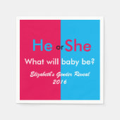 Geschlechtsankündigung Serviette (Vorderseite)