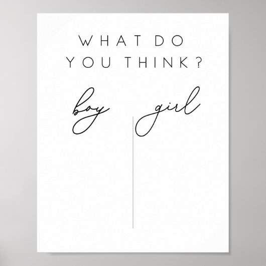 Geschlechtsbezogene Einschätzung Poster Boy oder G (Vorne)