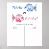 Geschlechtsenthüllung beim Fischen Er oder Sie Dia Poster (Vorne)