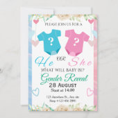 Geschlechtsenthüllung Er oder Sie Einladung (Vorderseite)