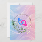 Geschlechtsenthüllung Er oder Sie Einladung (Rückseite)