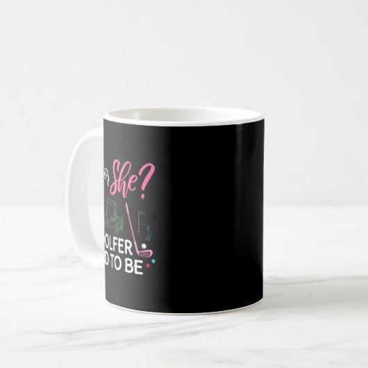 Geschlechtsenthüllung Er Oder Sie Vater Wird Golfe Kaffeetasse (Vorderseite Links)