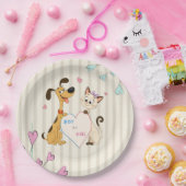Geschlechtsenthüllung für Hund & Katze Pappteller (Party)