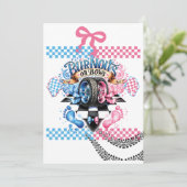 Geschlechtsenthüllung Junge oder Mädchen Party Aut Einladung (Stehend Vorderseite)