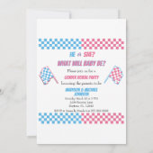 Geschlechtsenthüllung Junge oder Mädchen Party Aut Einladung (Rückseite)