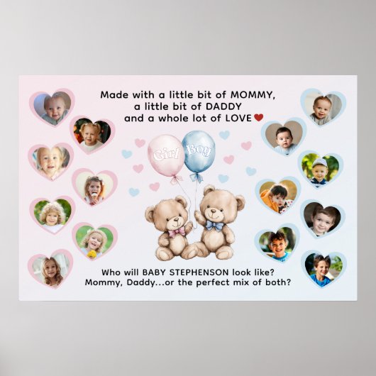 Geschlechtsenthüllung Wer wird Baby ähnlich sehen Poster (Vorne)