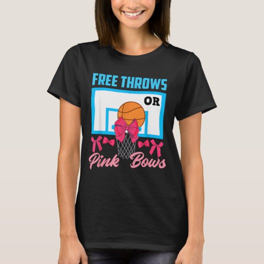 Geschlechtsenthüllung Wurf oder rosa Bögen Basebal T-Shirt (Vorderseite)