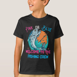 Geschlechtsenthüllungs-Angler-Design für einen Fis T-Shirt