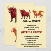 Geschlechtsenthüllungseinladung für Stier oder Fär (Vorne/Hinten)