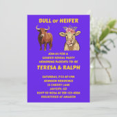 Geschlechtsenthüllungseinladung für Stier oder Fär (Stehend Vorderseite)