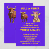 Geschlechtsenthüllungseinladung für Stier oder Fär (Vorne/Hinten)