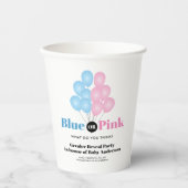 Geschlechtsenthüllungsfeier mit blauen oder rosa B Pappbecher (Vorderseite)