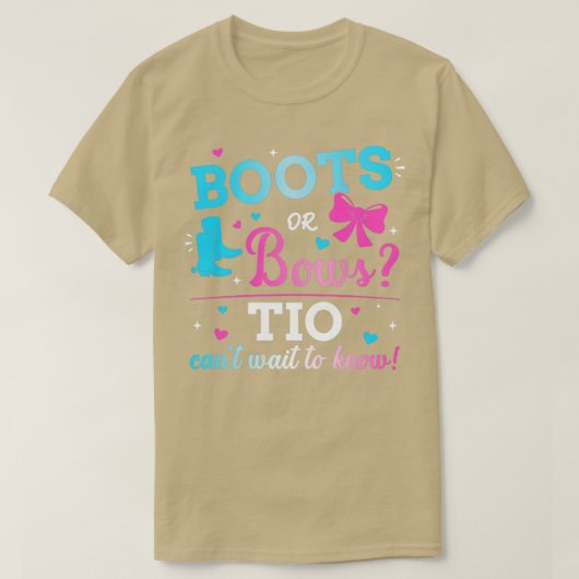 Geschlechtsenthüllungsstiefel oder -bögen passend T-Shirt (Design vorne)