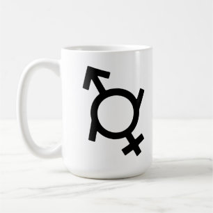 Geschlechtsfließendes Geschlechtssymbol Kaffeetasse