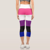 Geschlechtsfluidflagge Capri Leggings (Rückseite)