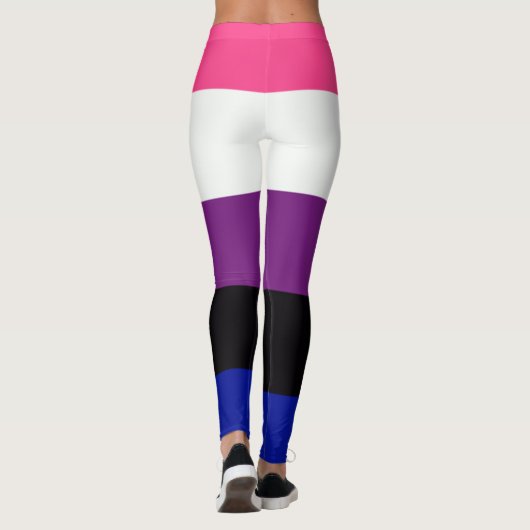 Geschlechtsfluidflagge Leggings (Rückseite)